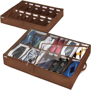 Customized Under Bed Shoe Storage Rack Adjustable Partition Shoe Storage Cabinet Solution