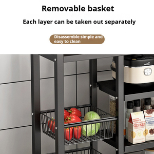Organizador de Cocina de 4 Niveles <span class=keywords><strong>con</strong></span> <span class=keywords><strong>Cestas</strong></span>, Estante Multiusos para el Hogar, Proveedor Mayorista - Product Image 5