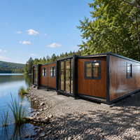 Maison conteneur modulaire extensible pour bureaux de chantier, avec laine de roche et panneaux en pierre durables, dimensions personnalisées selon vos besoins