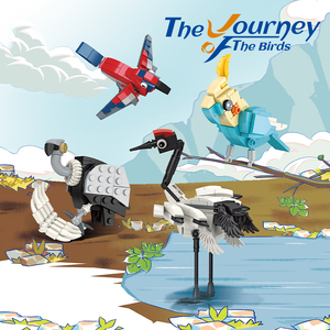 59082 Chim Hành Trình Động Vật Trang Trí 8 Trong <span class=keywords><strong>1</strong></span> Con Vẹt Mô Hình Khối Sáng Tạo Gạch Mô Hình Trẻ Em Giáo Dục Xây Dựng Khối Thiết Lập Đồ Chơi - Product Image 2