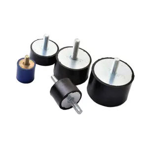 Custom Male Threads Cylindrical VV Type Rubber Mounts Shock Absorbing Damper EPDM NR Rubber Vibration Isolator
