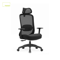 Chaise de bureau en maille moderne avec appui-tête réglable, pivotante et design exécutif, coussin en mousse épaisse confortable pour une utilisation prolongée