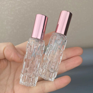 Glass Roll-On <b>Perfume</b> Bottle 10Ml Travel Size Empty Sample Dispenser Rose Gold Cap Gift Packaging - Product Image 4
