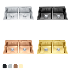 Ordine all'ingrosso NSF certificata mano doppia ciotola lavello da cucina 16 Gauge 304 acciaio inossidabile resistente 5000 unità <span class=keywords><strong>mensili</strong></span> - Product Image 1