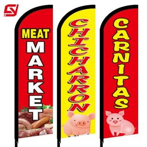 Banderas Personalizadas de Poliéster 100% con Impresión Digital, Banderas de Plumas para Barbería, Venta al Por Mayor de Fábrica - Product Image 5