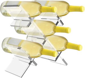 Support de rangement pour petites bouteilles de <span class=keywords><strong>vin</strong></span> en acrylique transparent, sur pied, pour table, maison, cuisine, bar, armoires, taille personnalisable - Product Image 1