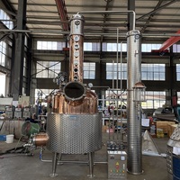 Machine à distiller en cuivre rouge Colonne de reflux hydrolat domestique Équipement de condition encore neuf Fabrication d'alcool Boissons Machines à vin