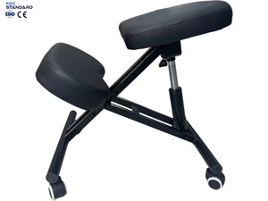 Chaise ergonomique à genoux réglable en hauteur, en cuir PU, avec cadre métallique, pivotant à 360 degrés, <span class=keywords><strong>tabouret</strong></span> roulant pour bureau, spa, salon - Product Image 2