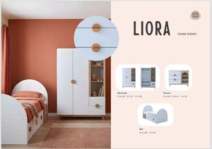 Prix exceptionnels : Commode en bois massif LIORA Young Rooms, option intemporelle, utilisation durable, pour chambre à coucher - Product Image 4