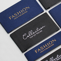 Prix usine privé tissé damassé Satin marque étiquettes Logo personnalisé étiquette étiquette personnaliser Vetement étiquette tissée pour vêtements imprimer