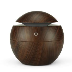 New Hot Sale Mini Usb Air <b>Diffuser</b> Water-soluble Essential Oil Ultrasonic 130ml Wood Grain Air Humidifiers - Product Image 1