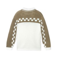 AiNear Großhandel Custom Logo Design Oem & Odm Wintermantel Langarm V-Ausschnitt Pocket Mesh Herren Baumwolle Strick Häkel pullover