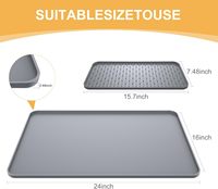 Tapis de café en silicone avec bords surélevés Tapis de bar et tapis de séchage de vaisselle détachable pour les comptoirs Tapis et tampons de cafetière Produit