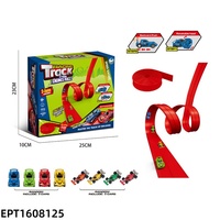 Circuit de course flexible ultra-long EPT 4-6M, ensemble de rails de slot car DIY, jeu de course acrobatique pliable avec voitures métalliques à rétrofriction pour garçons
