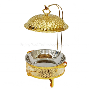 Chauffe-plats commercial suspendu en forme <span class=keywords><strong>de</strong></span> dôme doré pour buffets d'hôtel et plats chauds <span class=keywords><strong>de</strong></span> mariage – Idéal pour mariages et événements d'entreprise <span class=keywords><strong>de</strong></span> luxe - Product Image 5