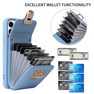 กระเป๋าหนัง PU สุดหรูมีสายคาดลำตัวเคสโทรศัพท์สำหรับ <span class=keywords><strong>iPhone</strong></span> 15 PRO MAX 14 13 IPhone15มาพร้อมกับกระเป๋าเงินฝาหลัง - Product Image 5