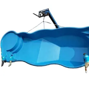 KX dış modern özel inground prefabrik nakliye dikdörtgen fiberglas yüzme dalış lap konteyner piscina havuzu