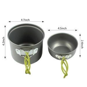 Juego <span class=keywords><strong>de</strong></span> Utensilios <span class=keywords><strong>de</strong></span> Cocina <span class=keywords><strong>de</strong></span> Aluminio Resistente <span class=keywords><strong>de</strong></span> 15 Piezas, Juego <span class=keywords><strong>de</strong></span> Ollas Ligeras Antiadherentes, Portátiles para Acampar al Aire Libre - Product Image 4