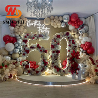 Lettres florales lisses en soie, lettres recouvertes de fleurs artificielles, décoration florale pour mariage et fête