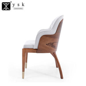 Chaise dinante de finition tapissée et tuftée par tissu arrière en bois de luxe commercial pour le DC-1755 de pièce de VIP de restaurant - Product Image 2