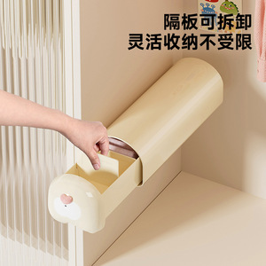 Organisateur de vêtements mural, boîte de rangement pour sous-vêtements avec compartiments empilables pour utilisation en dortoir - Product Image 4