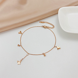 Groothandel Mexicaanse Sieraden Rose Gold <span class=keywords><strong>Payal</strong></span> Bell Graveren Enkelband Met Bedels - Product Image 3