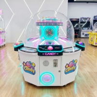 Máquina de Cápsulas con Premios para 4 Jugadores, Operada con Monedas, Juego de Arcade con Luz LED para Interiores