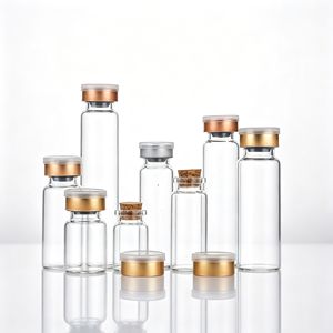 Flacon en verre transparent de 2 ml, 3 ml, 4 ml, 5 ml, 7 ml, 8 ml, 10 ml, 15 ml, 20 ml avec <span class=keywords><strong>bouchon</strong></span> à clapet pour liquides oraux médicaux, petits flacons de suppléments - Product Image 1