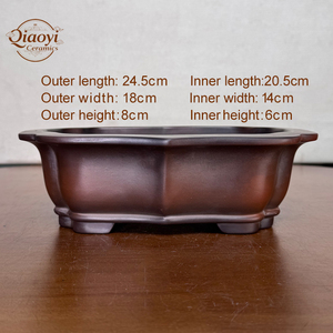 Pot à Bonsaï <span class=keywords><strong>Moderne</strong></span> de Luxe en Argile Violette Yixing Irrégulière Non Émaillée, Écologique, Capacité 1L, Pot de Fleurs sur Pied, <span class=keywords><strong>Décoration</strong></span> Maison & <span class=keywords><strong>Jardin</strong></span> - Product Image 2