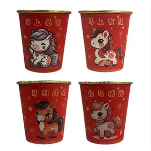 Vaso de papel con lámina dorada, engrosado y antiescaldante, para bebidas calientes del Año Nuevo Chino - Product Image 5