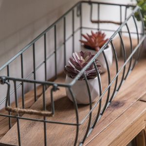 Çiftlik Metal çerçeve yüzen raflar rustik oturma odası banyo dekor yatak için <span class=keywords><strong>2</strong></span> duvara monte raf Set - Product Image 6