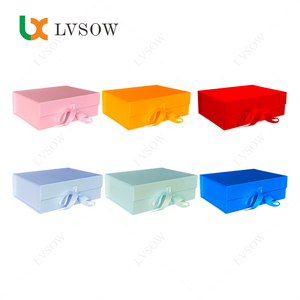 pink wedding party hair packaging boxes luxury cosmetic luxury magnetic closure gift box
