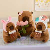 Peluches Capybara amusantes de 35 cm, 45 cm, 55 cm, fabrication de jouets en peluche personnalisés, jouets en peluche en coton PP, jouets en peluche pour enfants, jouets en peluche de Noël