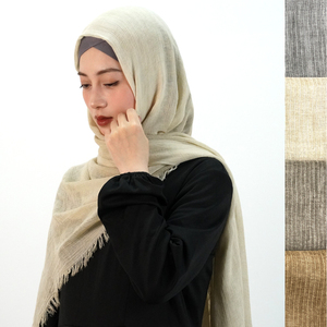 Pañuelo islámico de rayón voile con textura transpirable y diseño moderno, color veteado, hiyab de viscosa, elegante chal tailandés para el verano 2026 - Product Image 1