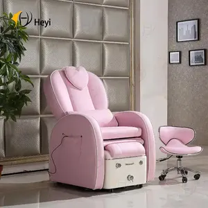 Fauteuils de pédicure professionnels roses de luxe pour filles avec massage pour spa pour pieds