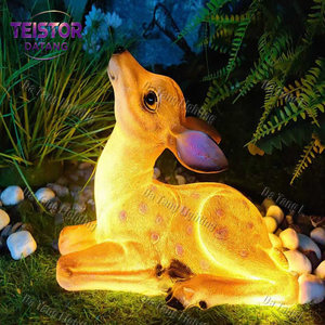 Renne de Noël lumineux grandeur nature en fibre de verre, étanche IP65, décoration paysagère pour hôtel, place publique, complexe hôtelier, festival d'hiver - Product Image 6