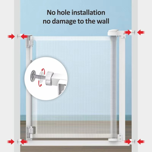 Thần đồng sg014 Cổng An toàn thú cưng có thể thu vào cho bé động vật nhỏ có thể điều chỉnh lưới cửa cầu thang đặt nút sợi vật liệu - Product Image 3