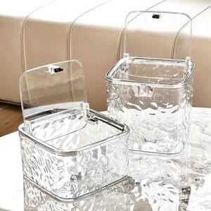 Poubelle de bureau à ouverture par pression, petite poubelle de rangement pour bureau - Product Image 1