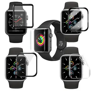 Protector de pantalla <span class=keywords><strong>IVANHOE</strong></span>, película protectora transparente para iWatch 5 6 7 SE 41MM 45MM, vidrio templado para no Apple Watch 3 2 1 38MM 42MM - Product Image 1