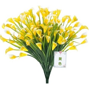 Maohua Trading Co Ltd, fleurs artificielles en calla blanches en plastique, décoration de mariage, utilisation intérieure et extérieure - Product Image 4