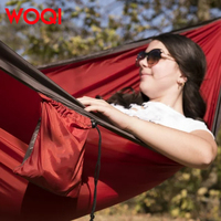 WOQI-Hamac double en nylon léger, 300x200cm, balançoire extérieure, jardin et plage, capacité unique, essentiel pour la randonnée et le voyage