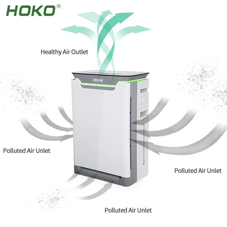 best selling Portable salon uv light sterilizer air cleaner negative ion generator h13 true hepa filter low noise air humidifier