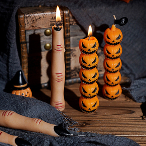 Juego <span class=keywords><strong>de</strong></span> Velas Decorativas Hechas a Mano con Aroma Personalizado <span class=keywords><strong>de</strong></span> Calavera <span class=keywords><strong>de</strong></span> Calabaza para Halloween, Recuerdo <span class=keywords><strong>de</strong></span> Fiesta - Product Image 5