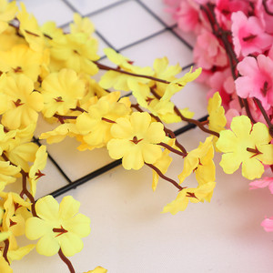 7 ramas de flores de seda de flor de melocotón para jardín, paisajismo, boda, decoración suave, diseño de cielo estrellado fragmentado para - Product Image 5