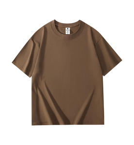 T-shirt imprimé 100 % coton peigné épais pour homme, manches courtes, coupe ample, promotionnel, pas cher, vente en gros - Product Image 3