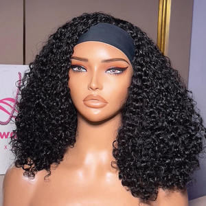 Parrucca Senza Colla con Ricci Afro, Ricci <span class=keywords><strong>Jerry</strong></span>, Onde Profonde Morbide, Onde Lisce Setose, Onde Afro, Ricci Voluminosi, Pre-tagliata, Pizzo HD - Product Image 3