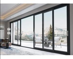 ZCSUNG moderno esterno Patio <span class=keywords><strong>porta</strong></span> scorrevole con telaio in alluminio con doppi vetri per balcone alzate porte scorrevoli in vetro - Product Image 1