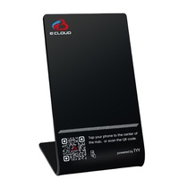 Carte NFC personnalisée pour avis Google, code QR, menu de restaurant NFC, support en acrylique pour entreprise, étanche, protocole 13,56 MHz 14443A