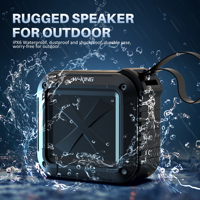 W-KING S7 Enceinte portable robuste pour l'extérieur, étanche, mini enceinte sans fil, mini enceinte prenant en charge la carte TF, la radio FM, le NFC