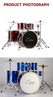 Batterie de jazz acoustique professionnelle haut de gamme 5 pièces pour spectacles sur scène